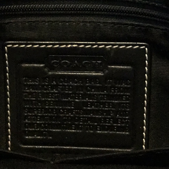 Silver with black Coach purse - Picture 3 of 3